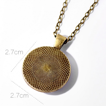 Retro Van Gogh print light necklace