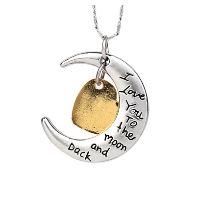 Women's Moon Heart Silver Plated Gold..