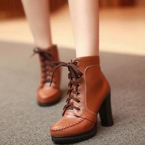 Cute Lace Up Anklet Boots