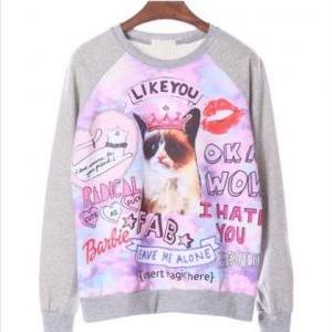 grumpy cat pullover