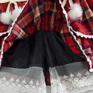 Cute Lolita Bow Lace Shorts Fake Sk..