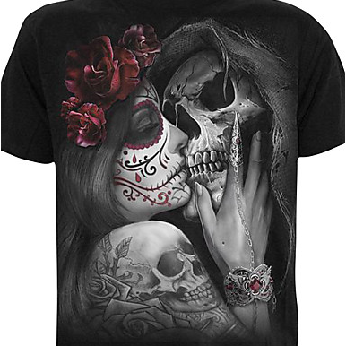 Men's Skull / Portrait Print / Shor..