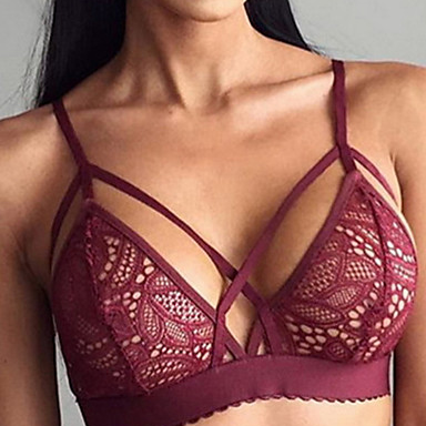 Women's Solid Colored Sexy 3/4 Cup ..
