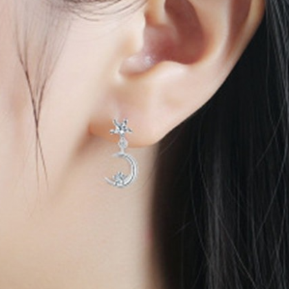 Stars Moon Stud Earrings