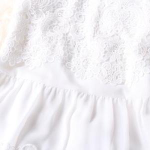2015 Summer Fashion Sexy White Lace Dress