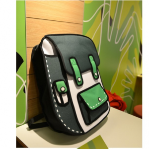The Most Cute Green 3d Cartoon Backpack