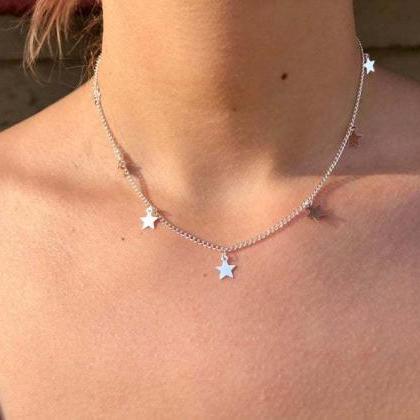 Fashion Simple Five-pointed Star Pendant Necklace