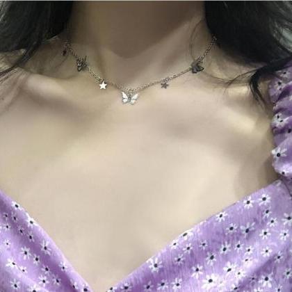 Butterfly clavicle necklace
