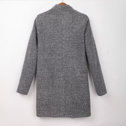 Women's Slim Thick Woolen Coat