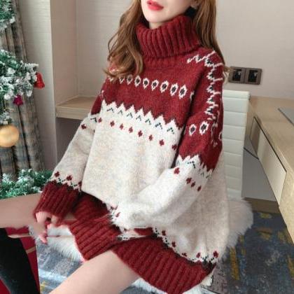 Women's Autumn And Winter Loose Knit..