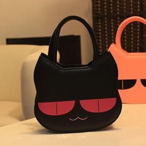 Black Naughty Kitty Handbag Clutch