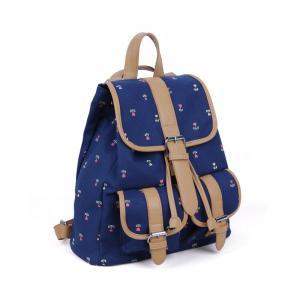 Stylish Dark Blue Floral Backpack