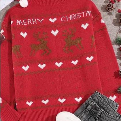 Women's Christmas Sweater Pullover..