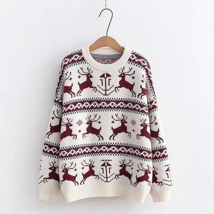 New Christmas Elk Sweater