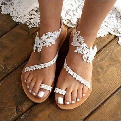 White color Women's Sandals Boho Bo..