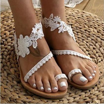White color Women's Sandals Boho Bo..