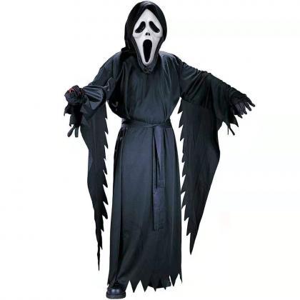 Adult Version Of Grim Reaper Comes Zombie Costume..