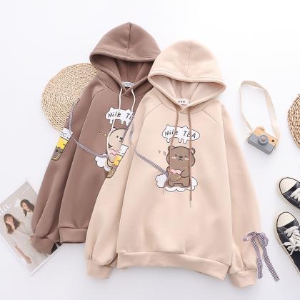 New cute bear hoodie