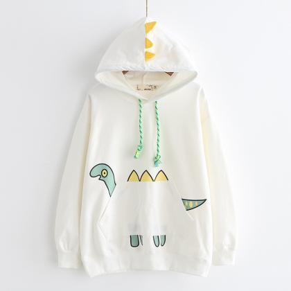 Free shipping cute dinosaur hoodie