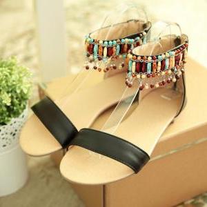 Fashion Handmade Beaded Tassel Shoe..