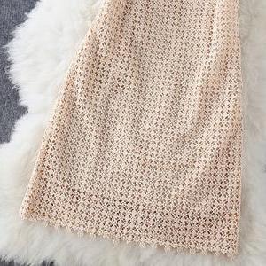 Sexy Stylish Stitching Lace Crochet Dress