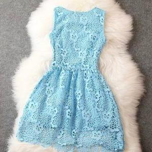 Sexy Gorgeous Light Blue Floral Lac..