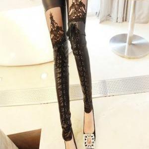 Sexy and fashion Lace Detail Black ..