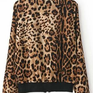 Sexy Chic Leopard Print Jacket