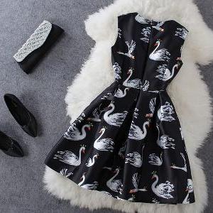 Fashion Printed Sleeveless Dress