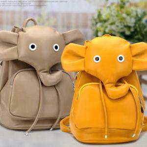 Lovely Elephant Backpack&Bag-yellow