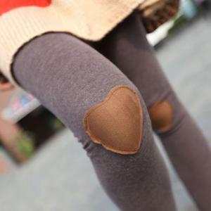 Fashion Gray Knee Love Patch &Leggi..