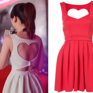 Sexy Cut Out Back Heart Dress (2 Co..