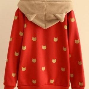 Lovely Cat Hoodie Jacket
