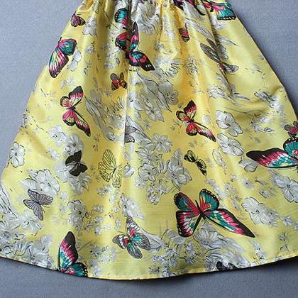 Butterfly Print Tank Dress Afbeb