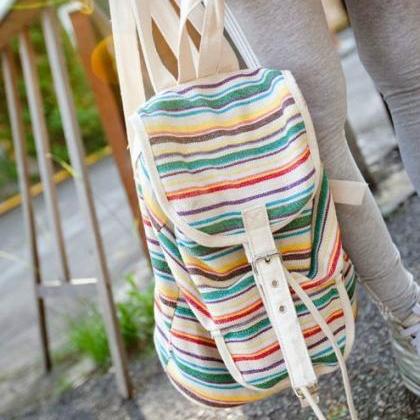 Colorful Stripe Backpack