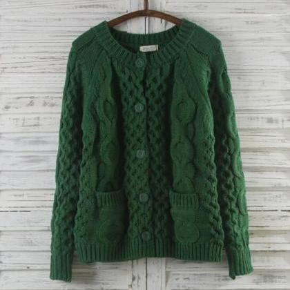 Thick Sweater Cardigan Sweater