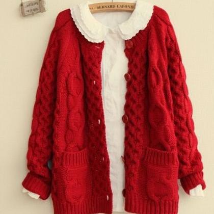Thick Sweater Cardigan Sweater