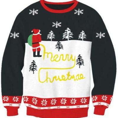Christmas Sweater Printed Sweatshir..