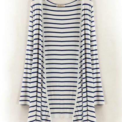 Long-sleeved Striped Sweater
