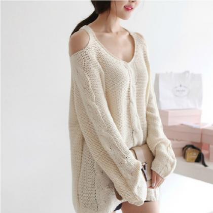 Strapless Loose Sweater