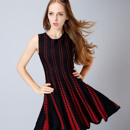New striped woolen dress