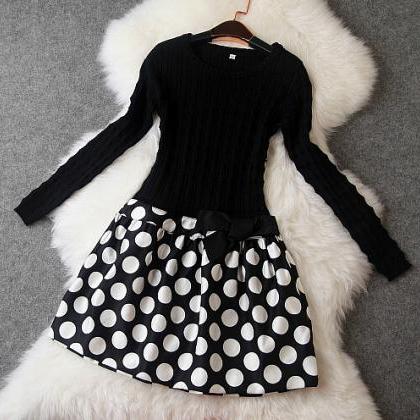 fashion Polka Dot Print Dress