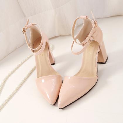 Sexy Women Sweet High-heeled Sandals With Pointed..