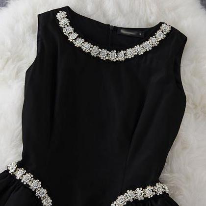 2015 summer Black dress for girl