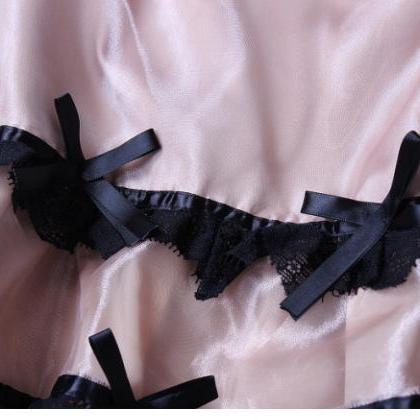 Stitching Bow Lace Sleeveless Dress..