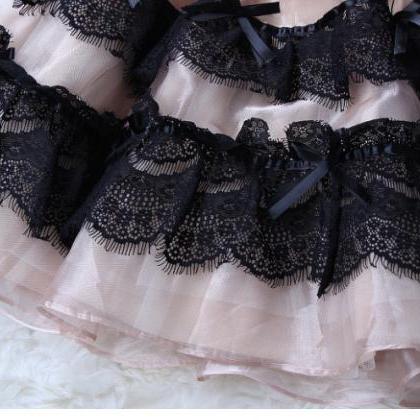 Stitching Bow Lace Sleeveless Dress..