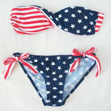Flag Swimwear Bikini for 2015 women..