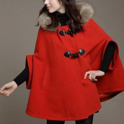 Red Orange Faux Fur Design Fashion ..