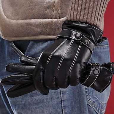 Men's Winter Faux Leather Gloves fo..
