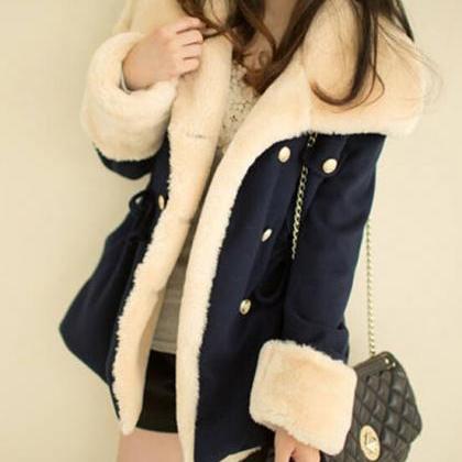2015 Hot sale breasted wool coat wi..